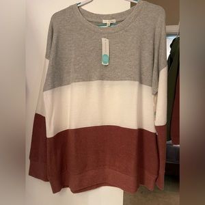 NWT! Super soft, comfy striped sweater, perfect with leggings